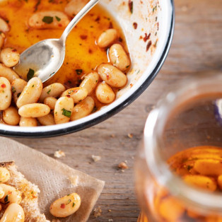Porotos marinados